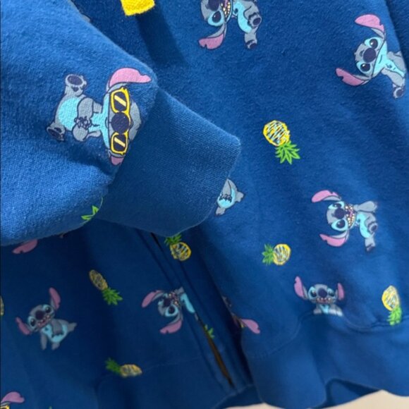 Disney Parks Lilo & Stitch Blue Pineapple Hooded Sweatshirt Jacket - Picture 6 of 10